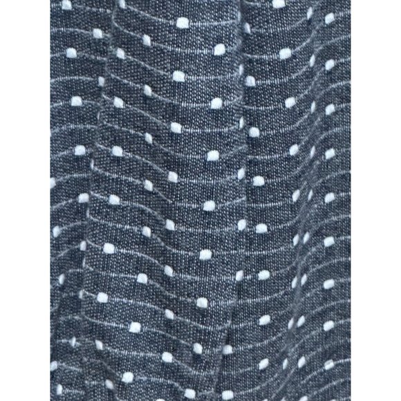 Loft size XL blue Swiss dot polyester cotton blend long sleeve top - Picture 3 of 6